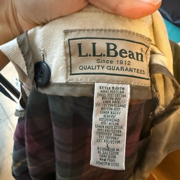 L.L. Bean Men’s Beige Barn Chore Coat - Picture 3 of 8